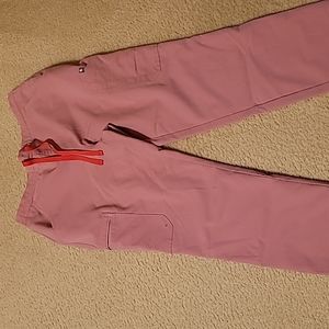 Pink fig scrub bottoms